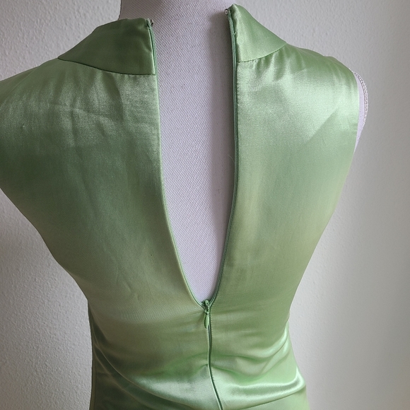 Teri Jon Mint Green Sheath Dress XS - Picture 3 of 12